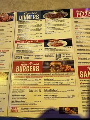 Menu photo 1 Bubba's 33 Albuquerque, NM
