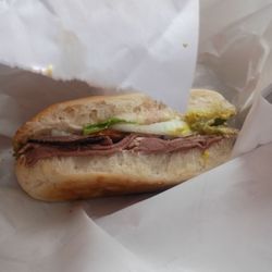 Ocean View Pizzaria - Basic roast beef with everything an pepper spread