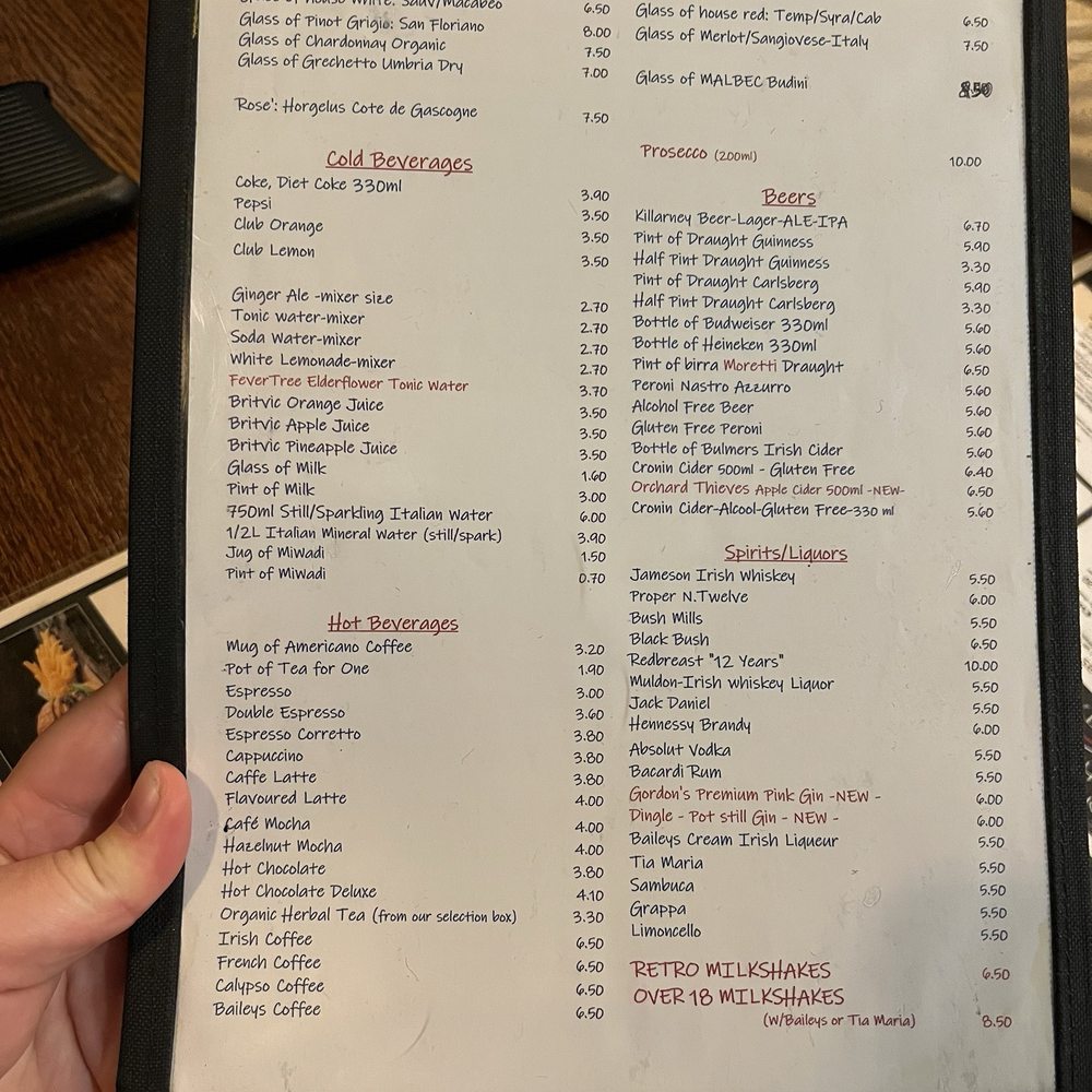 Salvador's Restaurant - Alcohol menu - Irish Near Me - Killarney, Kentucky Salvador's Restaurant - Alcohol menu - Irish Near Me - Killarney, Kentucky