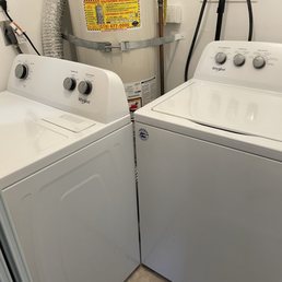 Installed Washer and dryer