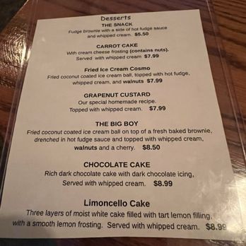 Jason's Tavern - Dessert menu - Seafood Near Me - South Dennis, Massachusetts Jason's Tavern - Dessert menu - Seafood Near Me - South Dennis, Massachusetts