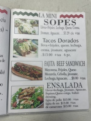 Menu photo 3 La Mini Super Market Tampa, FL
