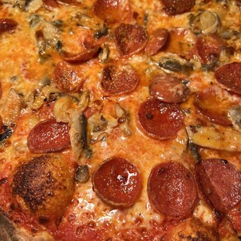 Modern Apizza - Pepperoni and Mushroom - Pizza Near Me - New Haven, Connecticut Modern Apizza - Pepperoni and Mushroom - Pizza Near Me - New Haven, Connecticut