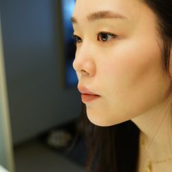 Your Wow Look - My naturally permed lashes with base makeup.