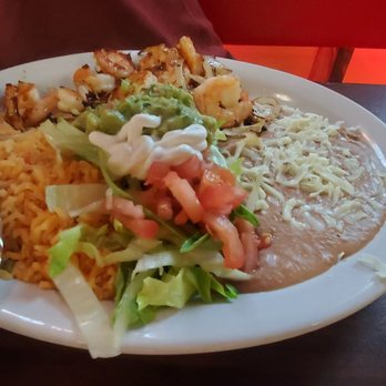 Los Compadres Mexican Taqueria - Rice and beans with shrimp, omg so good - Mexican Near Me - Batavia, New York