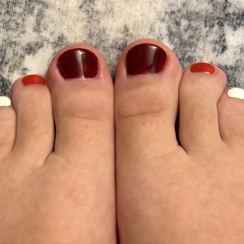 Blue Skies Nail Spa - Beautiful fall pedicure - Nail Salons Near Me - Rocklin, California