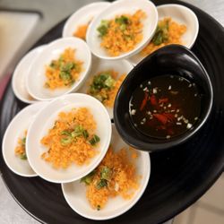 Pho House - "Hue Style" banh beo -- steamed rice cake w/ grind shrimp.