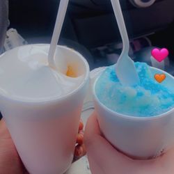 Dean's Shaved Ice - Egg Custard w/ Marshmallow & Orchard Creme Vanilla