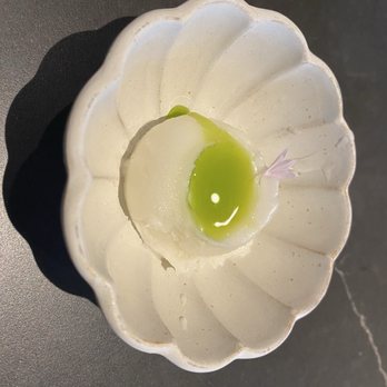 Yakiya - yuzu sorbet with basil oil - Bars Near Me - Pasadena, California
