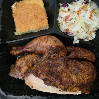 LD's BBQ - Half chicken coleslaw corn bread - Barbeque Near Me - East Troy, Wisconsin LD's BBQ - Half chicken coleslaw corn bread - Barbeque Near Me - East Troy, Wisconsin