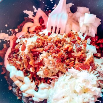 Bacon and Bubbles - a plate of food with a fork - Food Trucks Near Me - Saint Augustine, Florida