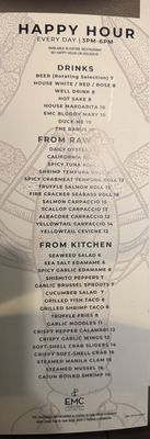 Menu photo 8 EMC Seafood & Raw Bar San Jose, CA Menu photo 8 EMC Seafood & Raw Bar San Jose, CA