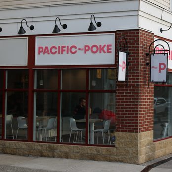 Pacific Poke - the front of a restaurant on a city street - Poke Near Me - Calgary, Alberta