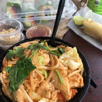 Mai Thai Cuisine - (Medium spicy) Pad Thai Combo with rice and egg roll - Thai Near Me - Pacific Grove, California Mai Thai Cuisine - (Medium spicy) Pad Thai Combo with rice and egg roll - Thai Near Me - Pacific Grove, California