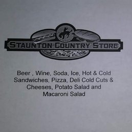 menu for staunton country store