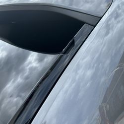 Broken window trim.