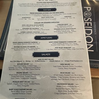 Poseidon - Gluten free menu part 2 - Seafood Near Me - Hilton Head Island, South Carolina Poseidon - Gluten free menu part 2 - Seafood Near Me - Hilton Head Island, South Carolina