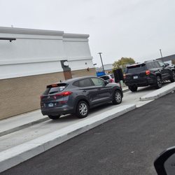 Jack In The Box - The already deteriorating oversized drive thru concrete barriers that prevent most cars from canceling and leaving a bad situation...