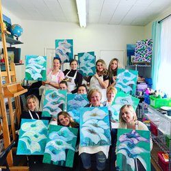 LA Watercolor Classes - Georgia O'Keeffe inspired lilies