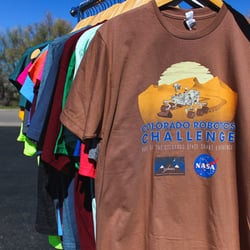 Lab Seven Screen Printing - Custom 6-color design for Colorado Space Grant Consortium featuring high detail halftone gradients and ultra soft ringspun garment dyed tees