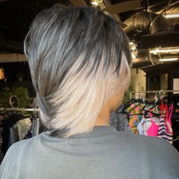 Silver/Blonde Underlights, back view, by Casey!