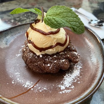 La Puerta - Cinnamon churro donut with ice cream! - Mexican Near Me - San Diego, California La Puerta - Cinnamon churro donut with ice cream! - Mexican Near Me - San Diego, California
