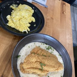 Fish & grits with a side of eggs Fish & grits with a side of eggs