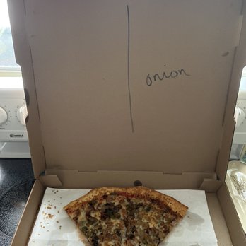 Pizza Mike's Pizzeria - So grateful it was clearly labeled so I didn't accidentally get a rogue onion, bleh! - Pizza Near Me - Mansfield, Connecticut Pizza Mike's Pizzeria - So grateful it was clearly labeled so I didn't accidentally get a rogue onion, bleh! - Pizza Near Me - Mansfield, Connecticut