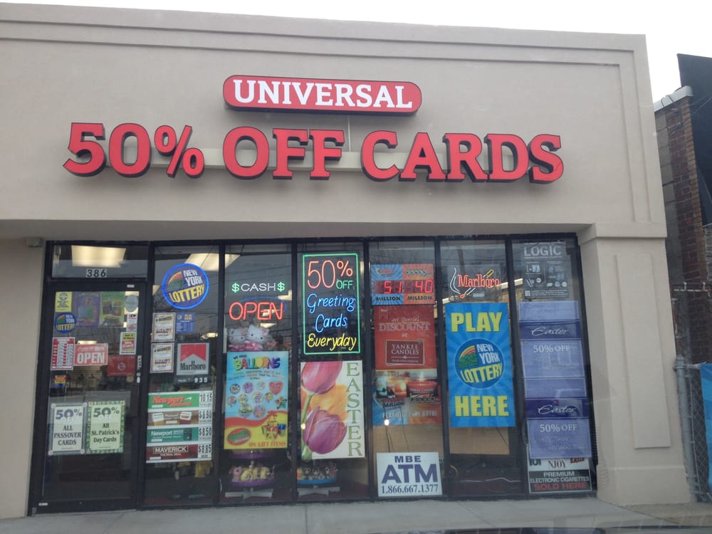 UNIVERSAL 50 OFF CARDS Updated June 2024 386 N Wantagh Ave, Bethpage, New York Cards