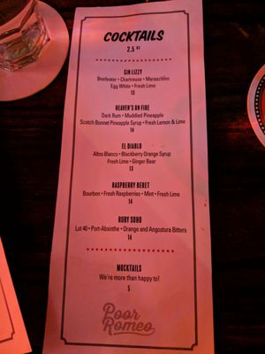 Menu photo 4 Poor Romeo Toronto, ON Menu photo 4 Poor Romeo Toronto, ON