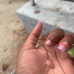 Grace's Nails & Spa - Tried to show how some nails where lifting and while trying to capture the gap the nail popped off