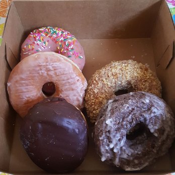 Davis Square Hand Crafted Donuts & Bagels - Warning:. Massive Donuts with addictive properties! Lol... The glazed was Soooo fluffy I thought I was going to die! (Minions reference lol) - Donuts Near Me - Somerville, Massachusetts
