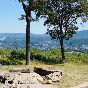 100 Mile View - Fire pit and stone seating with view - Campgrounds Near Me - Jim Thorpe, Pennsylvania 100 Mile View - Fire pit and stone seating with view - Campgrounds Near Me - Jim Thorpe, Pennsylvania