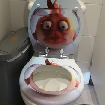 The Dirty Duck - Quirky toilet seat art - Pubs Near Me - Holywood, NDN