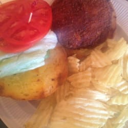 The Shore Club - A crab cake sandwich