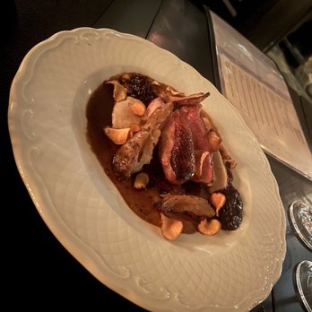 L'Auberge Saint-Gabriel - Duck breast with turnip puree, some crisps things maybe made of potatoes, lingonberry jam, etc. - Venues & Event Spaces Near Me - Montreal, Quebec L'Auberge Saint-Gabriel - Duck breast with turnip puree, some crisps things maybe made of potatoes, lingonberry jam, etc. - Venues & Event Spaces Near Me - Montreal, Quebec