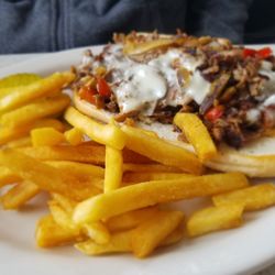 Jefferson Boulevard Diner - Phili cheese steak w/fries. Good fries.