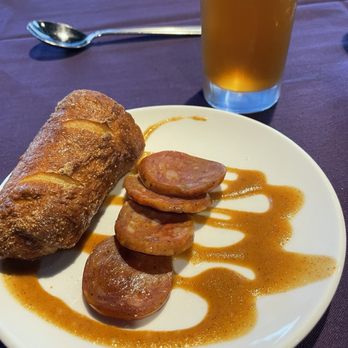 Union Station by JP's - Pretzel and sausage with vertigo IPA - Gastropubs Near Me - Manhattan, Kansas Union Station by JP's - Pretzel and sausage with vertigo IPA - Gastropubs Near Me - Manhattan, Kansas