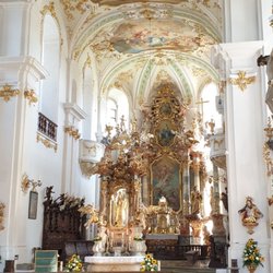 Wallfahrtskirche Maria Brünnlein - Deckengemälde und Hauptaltar