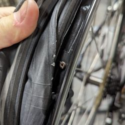 Folsom Bike - Duct tape used for repair