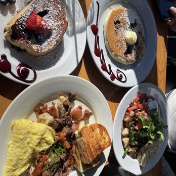 Orphan - Steak and eggs, French toast, blueberry banana pancake, and a dish I forgot the name - Breakfast & Brunch Near Me - Sacramento, California Orphan - Steak and eggs, French toast, blueberry banana pancake, and a dish I forgot the name - Breakfast & Brunch Near Me - Sacramento, California