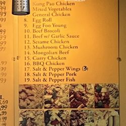Combination Plates Menu as of 09/23/25