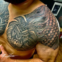 Sacred Tatau - Wwe superstar Akam tattoos by M.Fatutoa