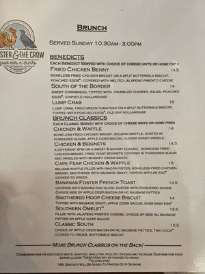 Menu photo 2 Rooster & The Crow Wilmington, NC Menu photo 2 Rooster & The Crow Wilmington, NC