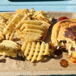 Buffalo Turkey Sandwich and Waffle Fries Buffalo Turkey Sandwich and Waffle Fries