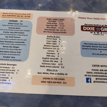 Dixie Grill - Menu - Southern Near Me - Aiea, Hawaii