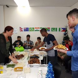 MGIT - Merage Global Institute of Technology - Student's enjoying end of term lunch.