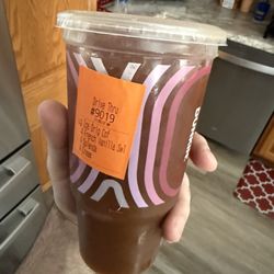 Dunkin' - Original Blend Iced Coffee with French Vanilla Swirl and "cream"