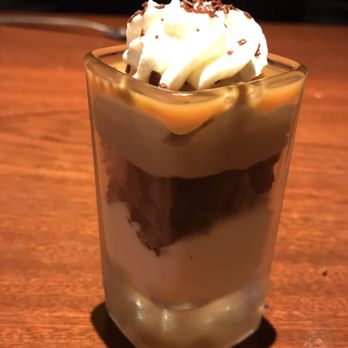 Seasons 52 - MOCHA MACCHIATO mocha & vanilla mousse, chocolate cake, caramel sauce (290 cal) too chocolate-y for me - New American Near Me - Edison, New Jersey Seasons 52 - MOCHA MACCHIATO mocha & vanilla mousse, chocolate cake, caramel sauce (290 cal) too chocolate-y for me - New American Near Me - Edison, New Jersey