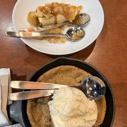 The Grille - Apple cheesecake and cookie skillet with ice cream